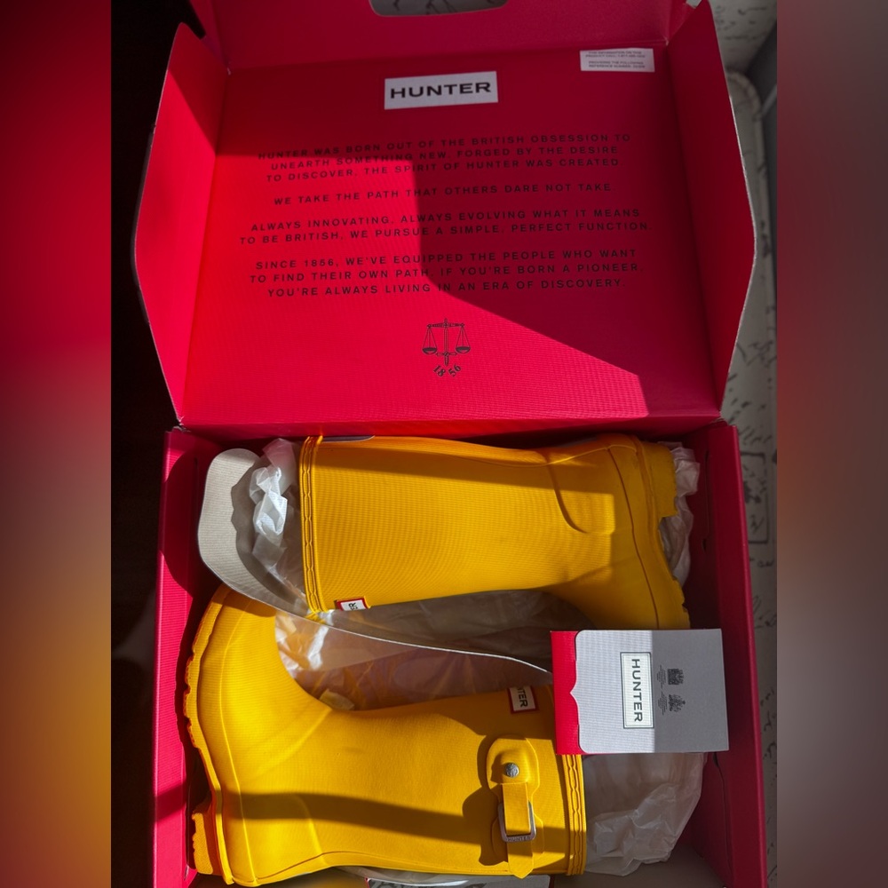 Hunter Kids Yellow Classic Original Rain boots / Wellies